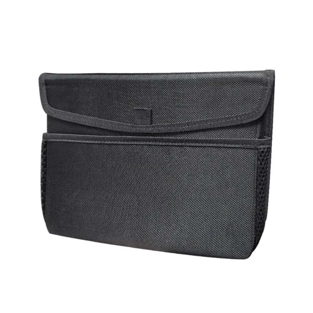 

High-capacity Car Backseat Storage Bag Foldable Space Saving Car Trash Can Oxford Cloth with Cover Trash Container Truck