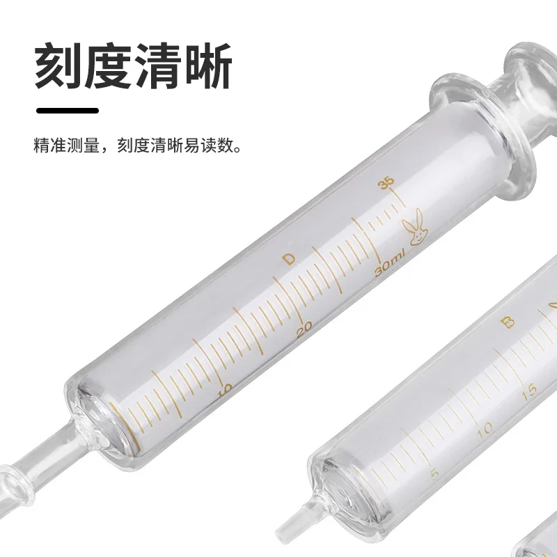 Glass syringe, glass injector, laboratory dispenser, industrial dispenser and ink glycerin liquid dispenser