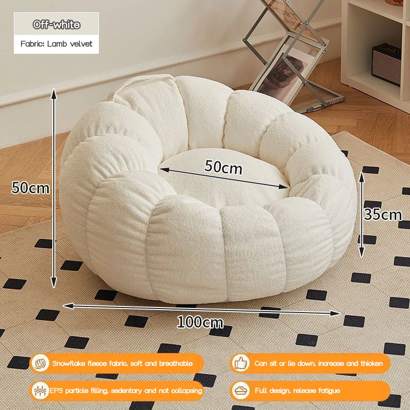 Fly Words Lazy Sofa - Soft and Skin-friendly, Multifunctional, Velvety Fabric, EPS Particle Filling, Compact Design-science