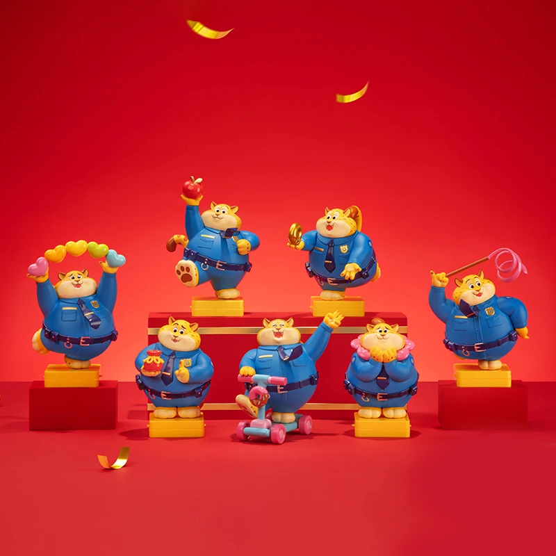 

Blind Box Crazy Animal kingdom Leopard Good Luck Series Trendy Handheld Toys Desktop Ornament Leopard Officer Holiday Gift