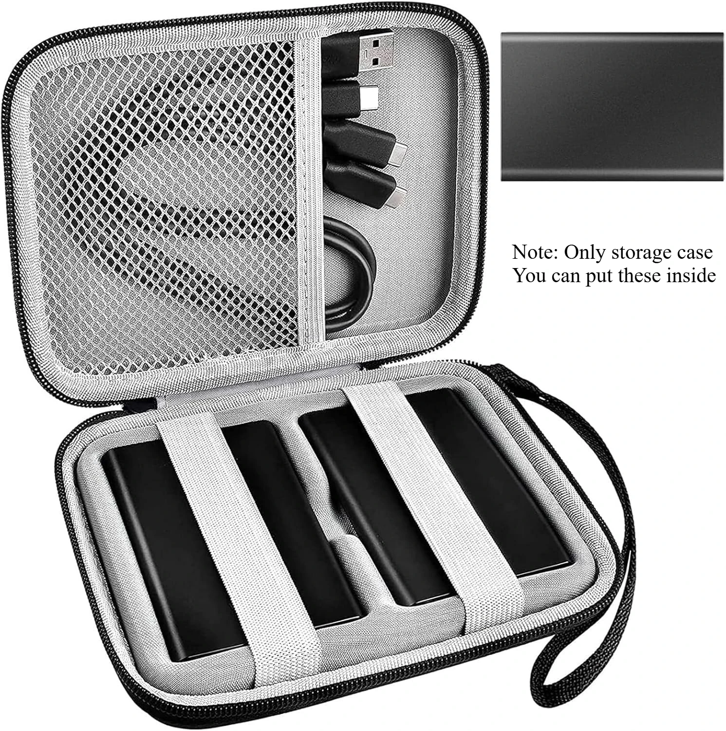 (CASE ONLY)Case Compatible with Samsung T7/ for T7 Touch Portable SSD - 1TB, 2TB, 500GB USB 3.2 External Solid State Drive. Carr