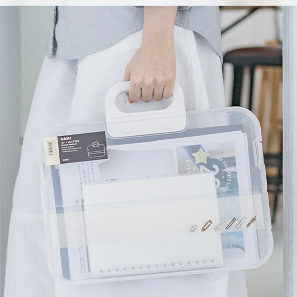 Cartelle A4 Scatola portadocumenti Scatola portadocumenti trasparente File in plastica Borsa portaoggetti in carta per esami Borsa porta biglietti per documenti