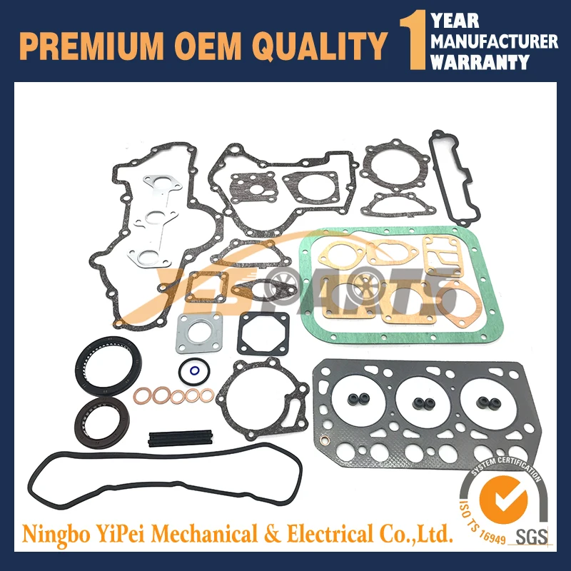 Full Gasket Set for Mitsubishi K3D MT17 MTE1800 MT210 Iseki TU170 TU160 Case 245