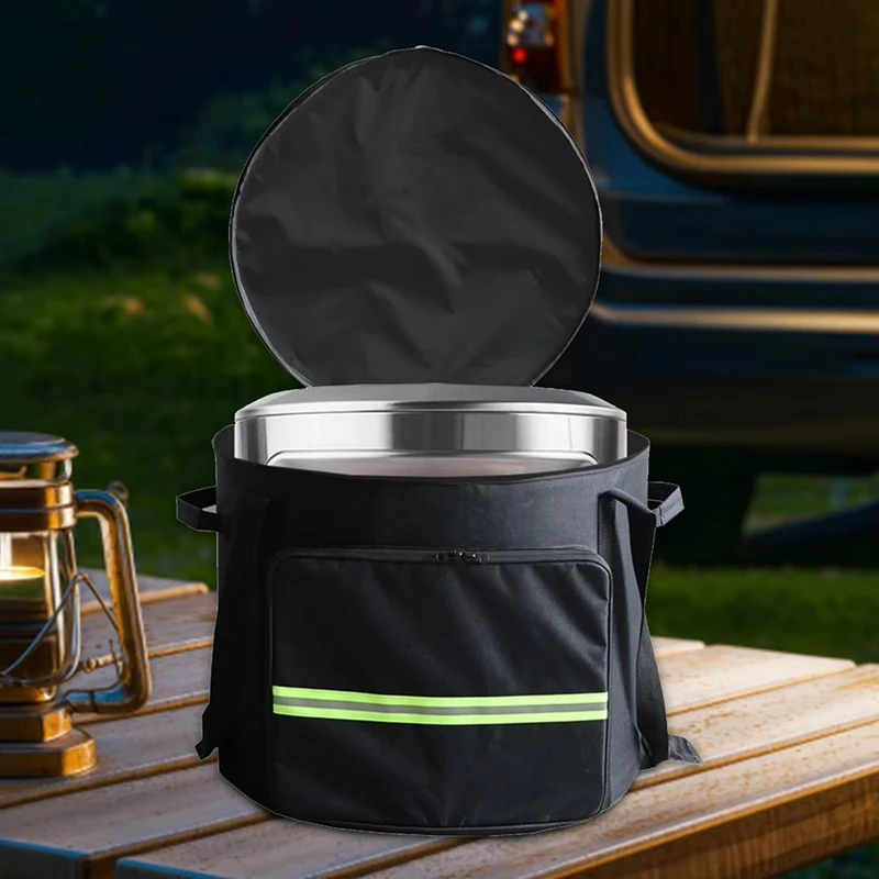 

Сумка для переноски печи для пиццы, водонепроницаемый чехол-переноска для гриля, пылезащитная сумка для хранения печи для пиццы для автофургона, кухни, вечеринки, ресторана-ABWY