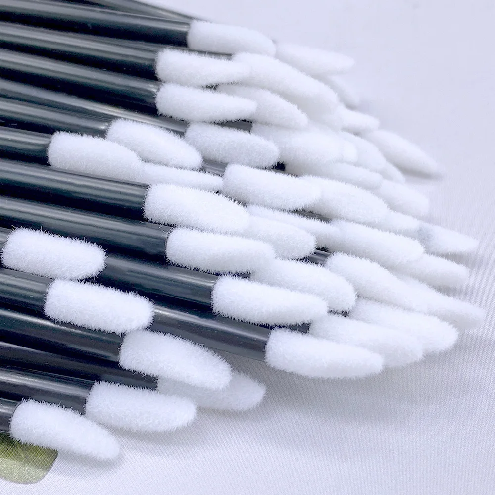 100/500 pièces pinceaux à lèvres jetables cosmétique brosse à lèvres rouge à lèvres brillant baguettes nettoyant applicateur fard à paupières maquillage brosse outil