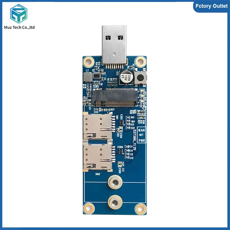 

M.2 to USB Development Board 5G With Dual SIM Card Slots Slot M.2 B Key Interface for LTE 42*30mm and 52*30mm Modules