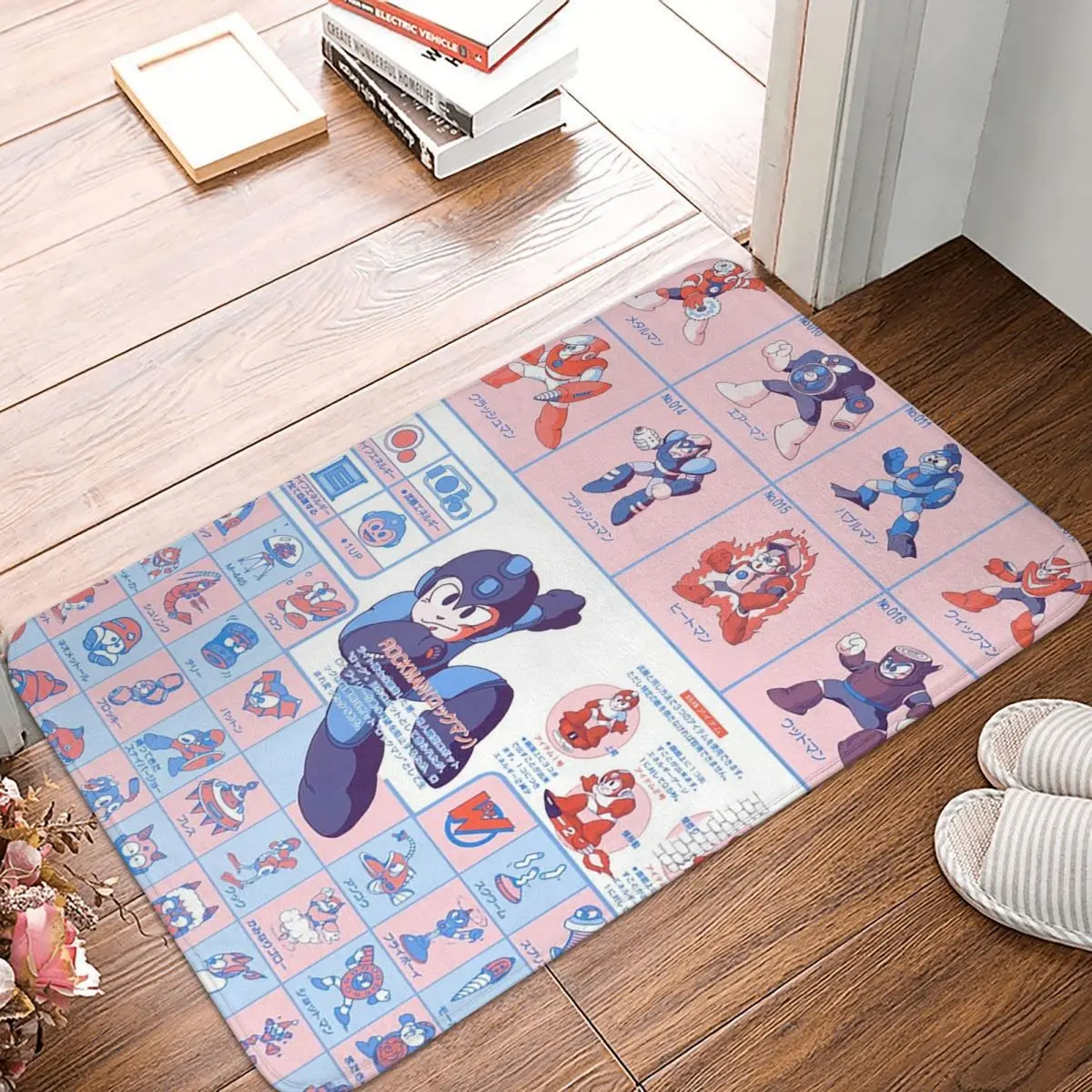 Classic Megaman Doormat Kitchen Entrance Home Floor Mat Anti-slip Carpet Rug for Bathroom Footpad Mats