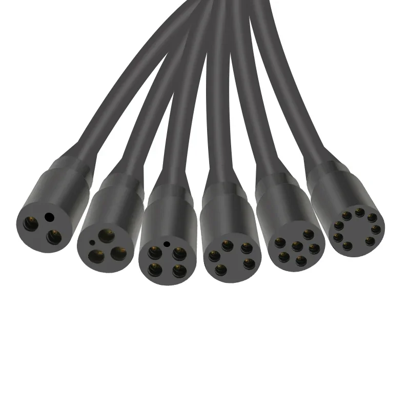 Underwater Micro Circular Series 2/3/4/5/6/8 Contact Male Female Inline Cable Bulkhead Dummy Connector for Subsea ROV