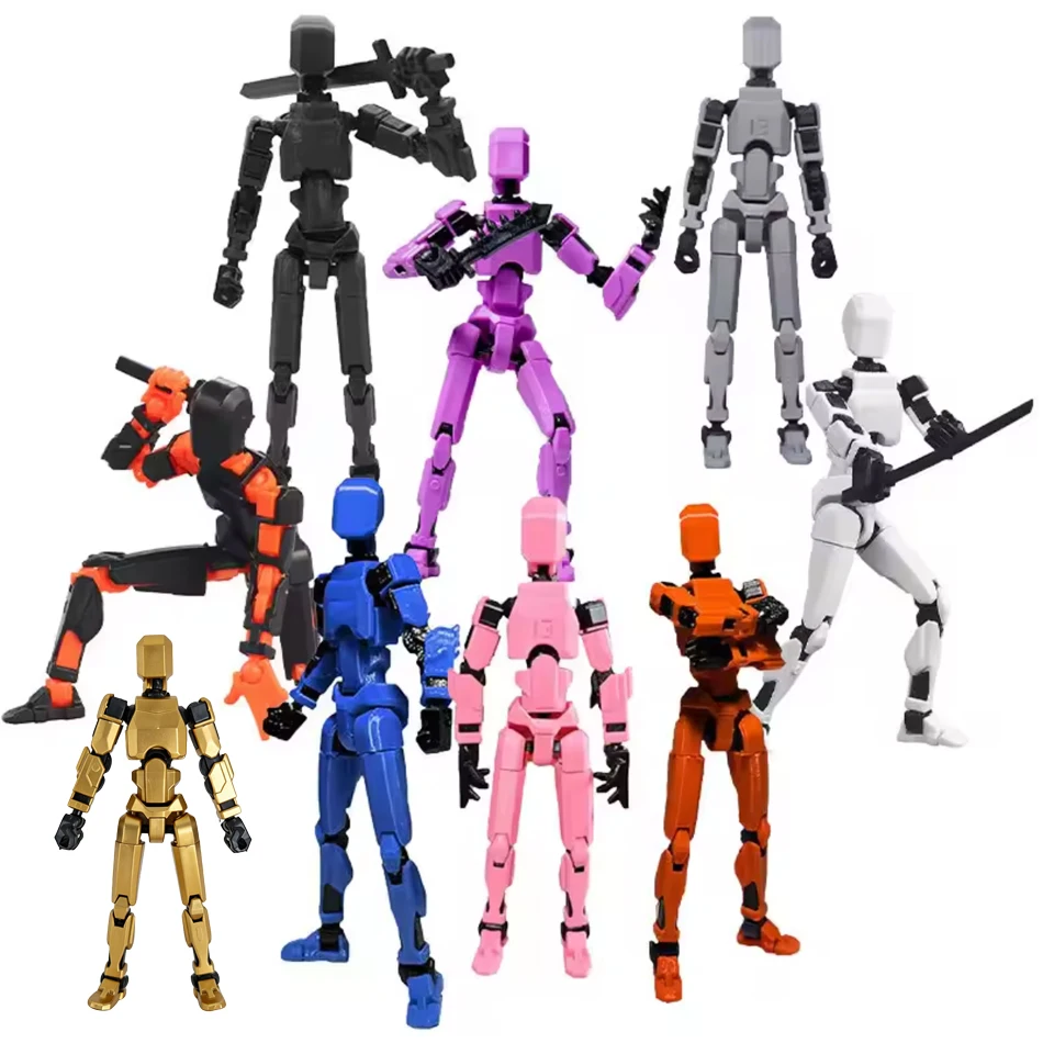 3D Multi-Jointed Movable Shapeshift Robot Joint Dog Creative Printed Mannequin Dummy Action Model Doll Toys for Children's Gifts