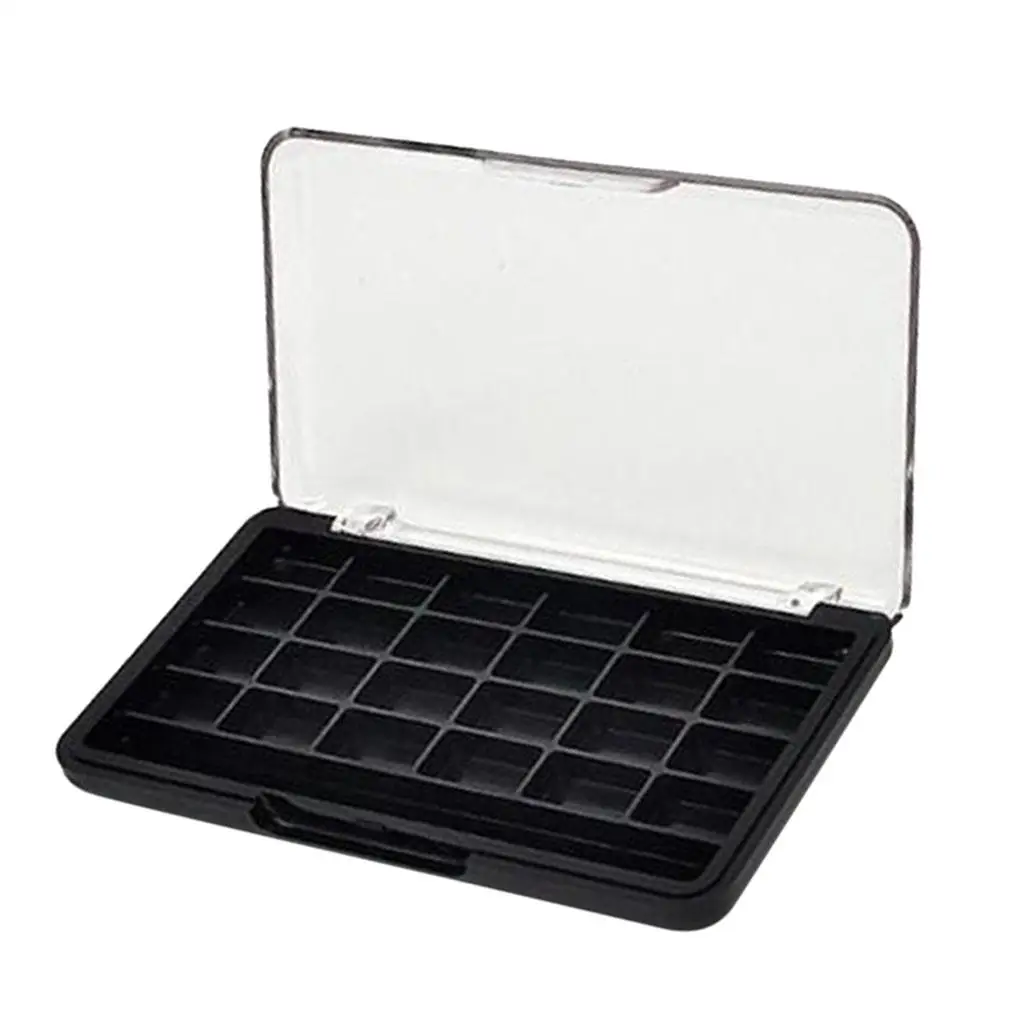 24 Grids Powder Makeup Container Durable ABS Empty Eyeshadow Palette Case for Home and Professional Use