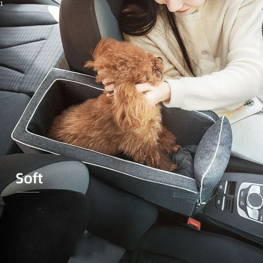 Dog Car Seat Car Mounted Dog Kennel Car Seat Portable Central Console  Carrier Bag Pet Supplies Cat Accessories Dog Bag