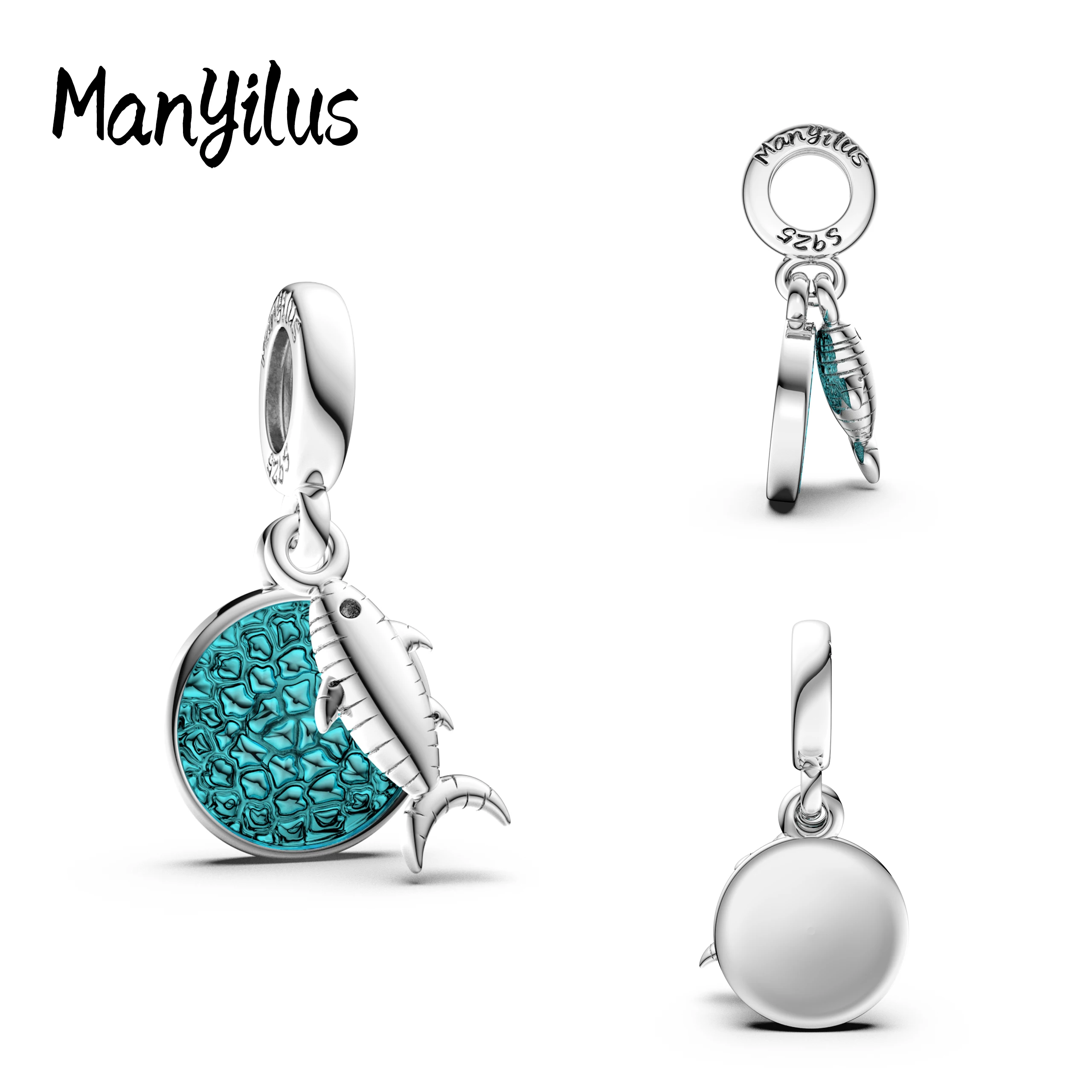 

Manyilus 925 Sterling Silver Ocean World Series Sea Turtle Starfish Little Crab Octopus Charms Bead Fit 925 Bracelet DIY Jewelry