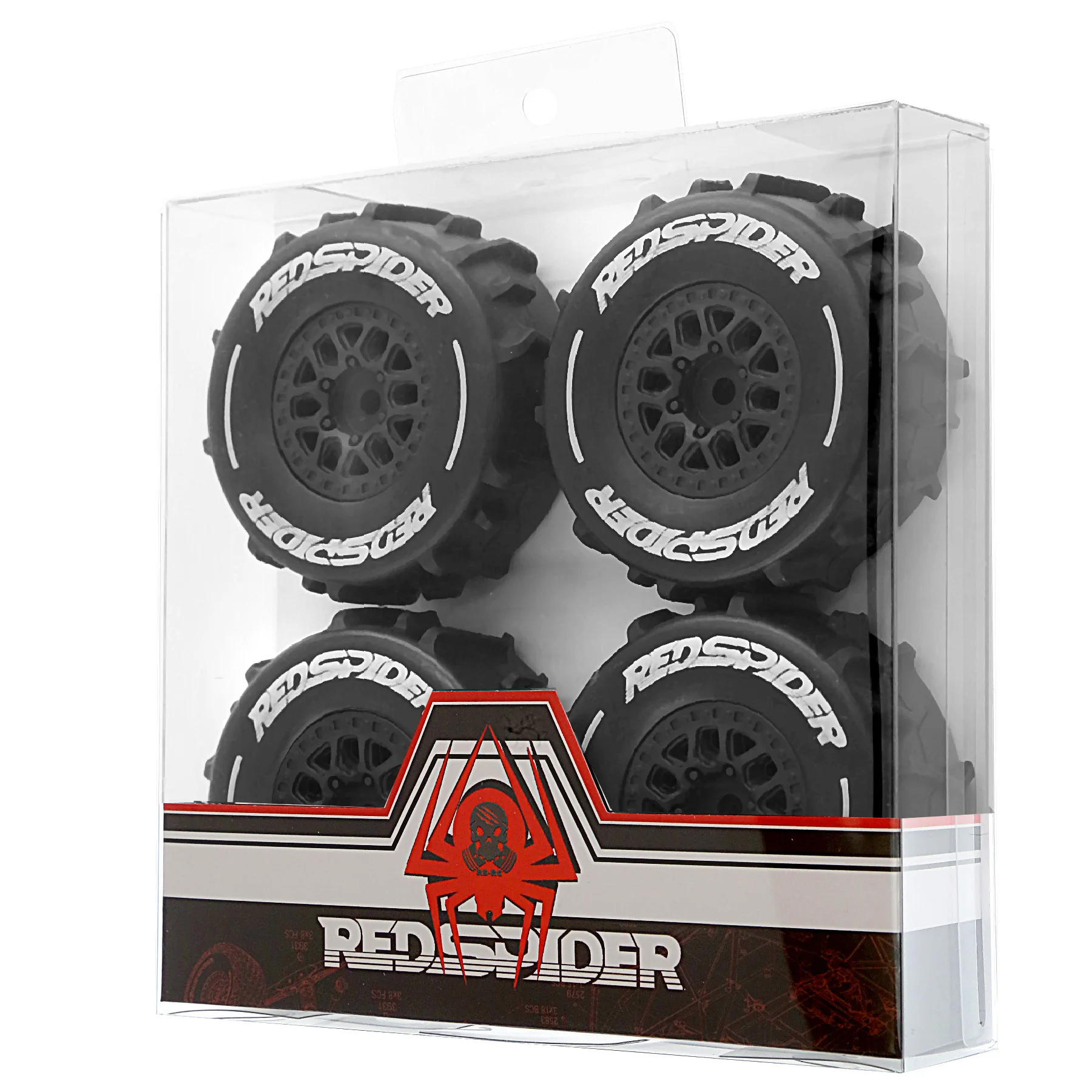 RED SPIDER 4Pcs 12mm Hex Snow and Sand Mud Off-Road Buggy Tires Wheel Compatible for WLtoys 144001  HBX  1/14 1/16 1/18 RC Car