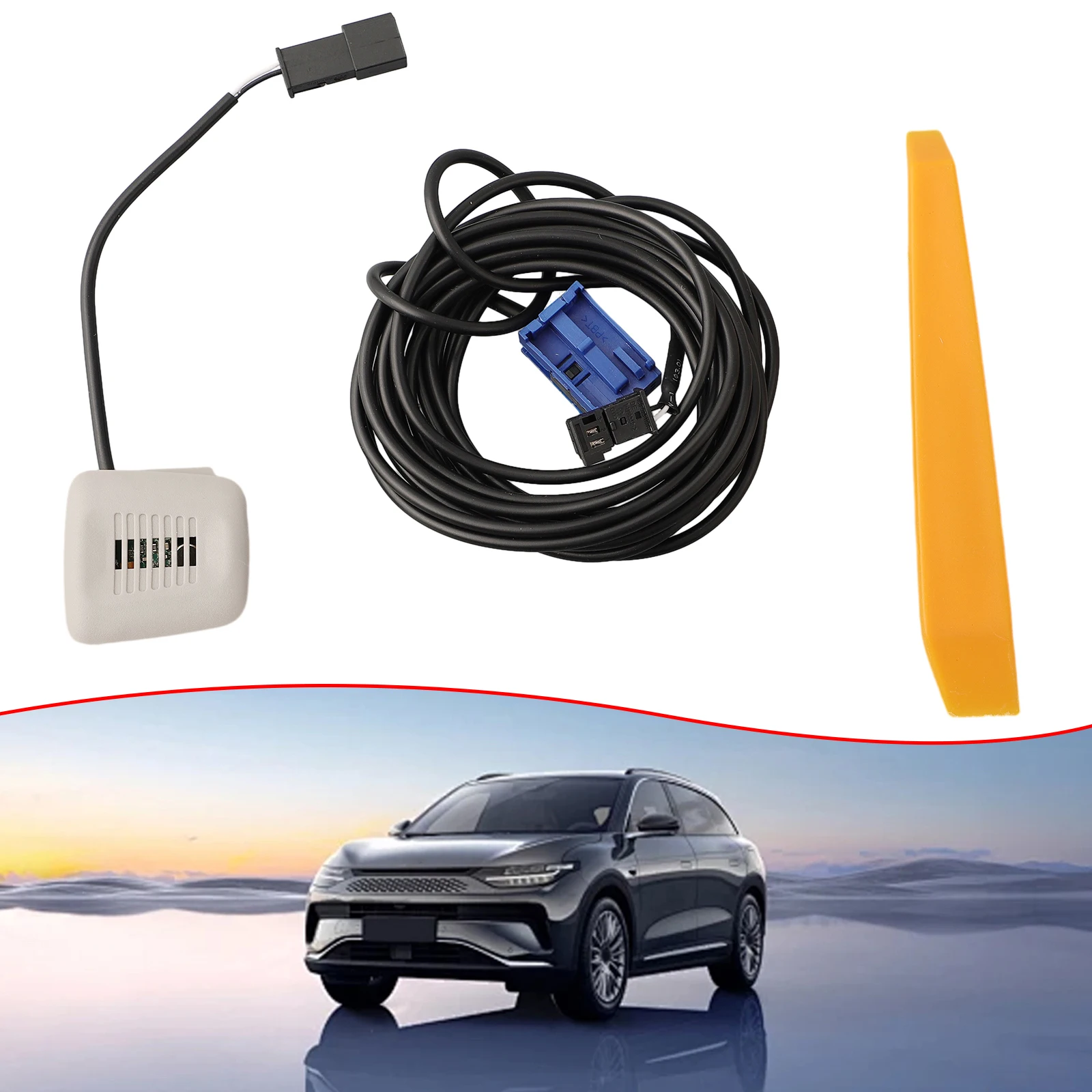 New Practical Microphone Microphone Cable 13CM 3.5M ABS Black Cables Adapters Sockets For BMW for e90 E91 New Practical