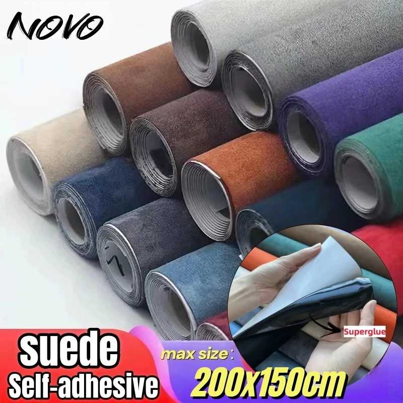 

200×150CM Self Adhesive Suede Fabric for Car Interior Modification Used for DIY Decoration of Car Door Panel Workbench A Pillar
