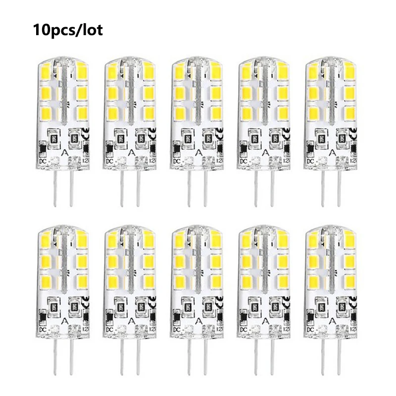 

10pcs G4 Mini LED Light Bulb 2W3W Corn Bulb AC DC12V AC220V Silica gel Lamp 360 Beam Angle Chandelier Light Replace Halogen Lamp