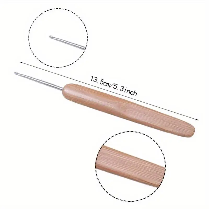 10-teiliges Set 0,5mm bis 2,75mm Bambus-Stricknadeln Kleine Spitzen-Häkelnadeln DIY Garn-Handarbeitsnadeln