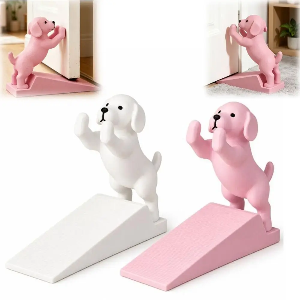 3D Printing Dog Door Stopper Anti-Collision Thickened Puppy Door Top Noise-Reducing Cartoon Dog Shape Door Stop Wedge Home Decor