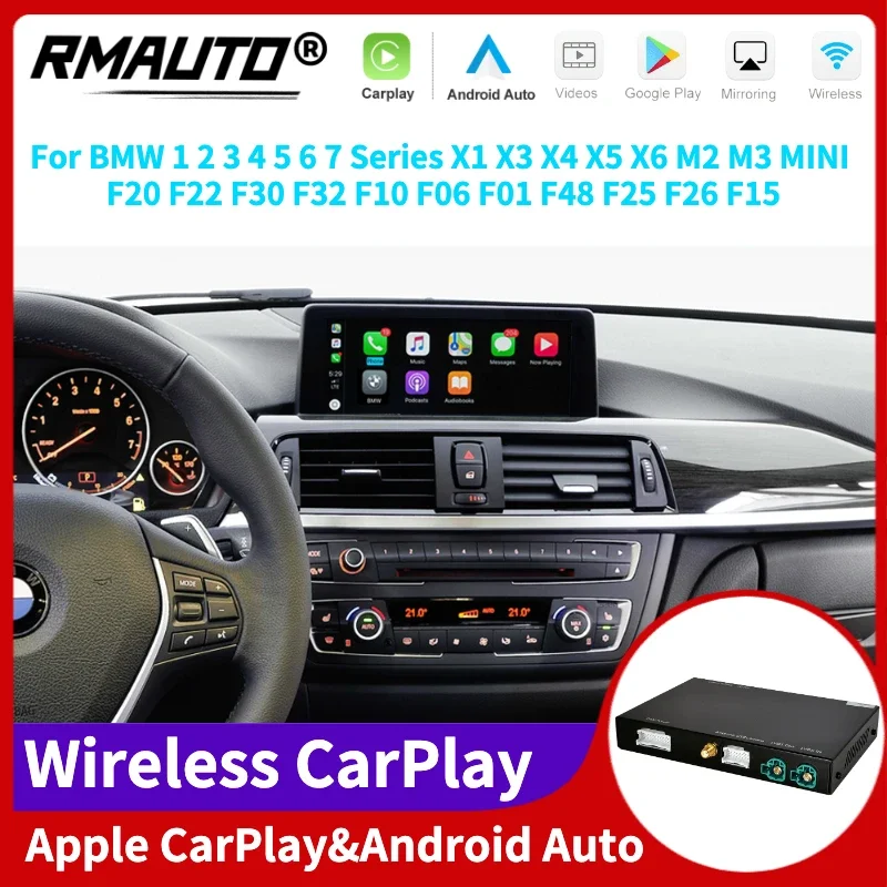 RMAUTO Wireless CarPlay NBT System for BMW 1 2 3 4 5 6 7 Series X1 X3 X4 X5 X6 M2 M3 MINI F20 F22 F30 F32 F10 F06 F01 F48 F25