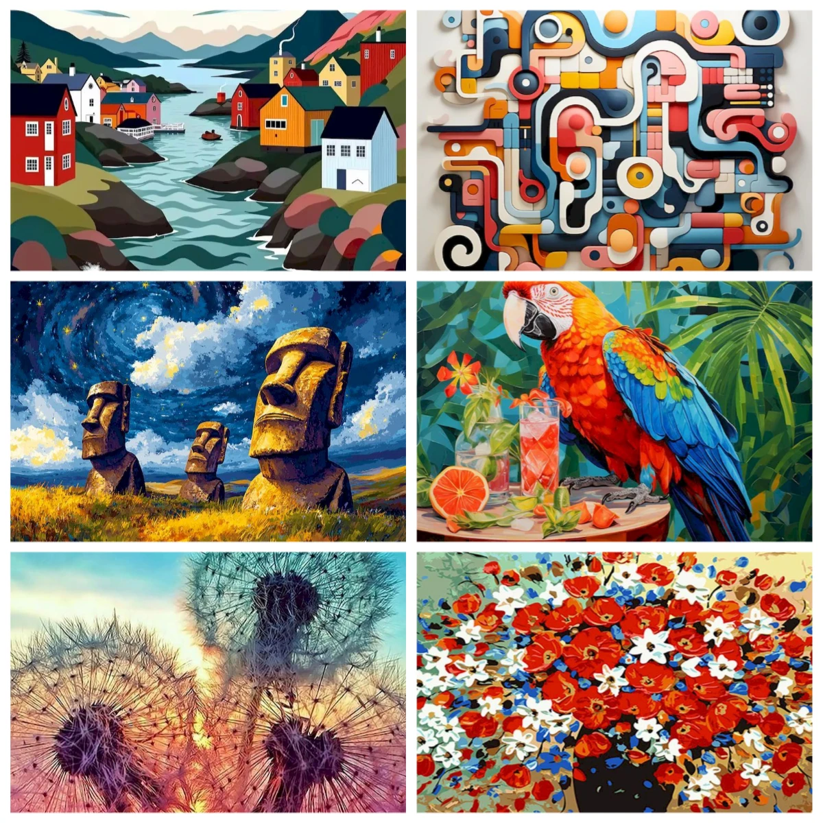 Painting By Numbers For Adults DIY Kits HandPainted On Canvas Diy Frame Oil Picture Drawing Coloring By Numbers