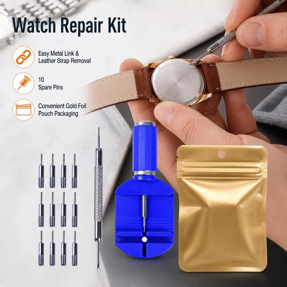 Watch Link Removal Tool Kit Portable Watch Band Strap Pin Remover Repair Tools For Metal Bracelet Chain Adjustment Kit