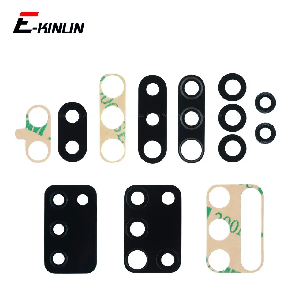 2pcs\lot Back Rear Camera Glass Lens With Adhesive Sticker For Samsung Galaxy A10s A20s A30s A50s A70s A02s A03s A21s A52s Parts