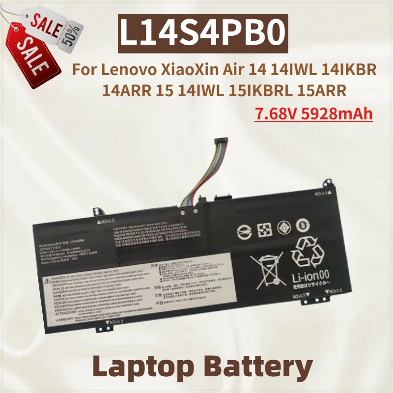 

High Quality L14S4PB0 Laptop Battery 7.68V 5928mAh for Lenovo XiaoXin Air 14 14IWL 14IKBR 14ARR 15 14IWL 15IKBRL 15ARR New