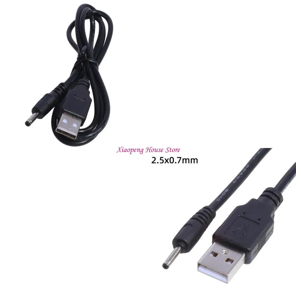 USB to 2.5mm 3.5mm / 1.35mm 1m 5Voltage Barrels Power Cable Adapter 77JC