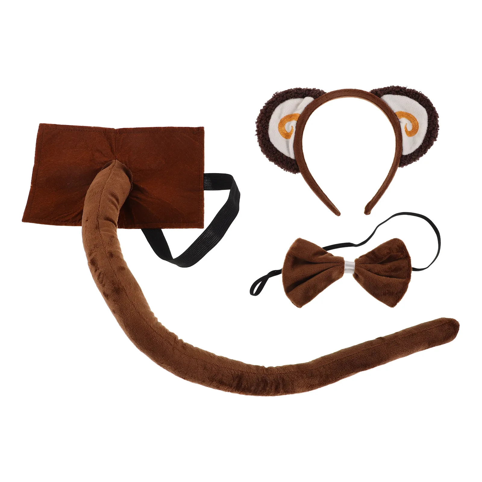 

1Set Animal Costume Accessories for Ears Tail Set Adjustable Bow Tie Easy Match Creative Fun Kids Dress Up