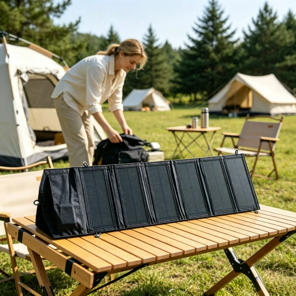 Portable Waterproof Foldable USB Solar Panel Charger 25W 100W Outdoor Solar Charger For Camping Hiking Travel RV Trip