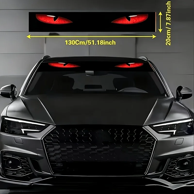 1PC Multiple Monster Eye Car Decals Exterior Waterproof for Decorating SUV Truck Hoods Front Windshields and Rear Windshields