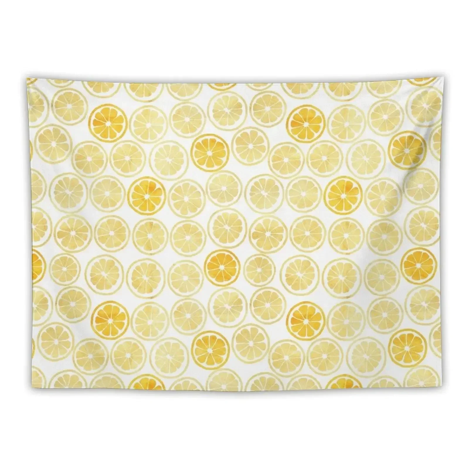 Yellow Watercolor Lemon Slices Pattern Tapestry Wall Coverings Home Decoration Carpet On The Wall Tapestry