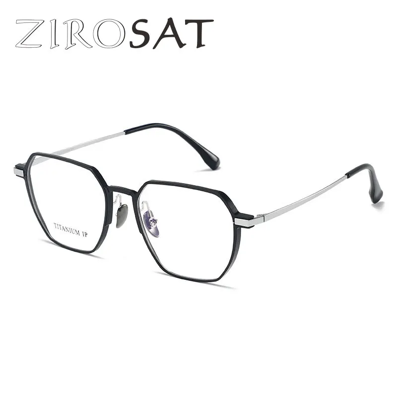 ZIROSAT PZ20226 Optical Glasses Pure Titanium Frame Prescription Eyeglasses Rx Men Glasses for Male Eyewear