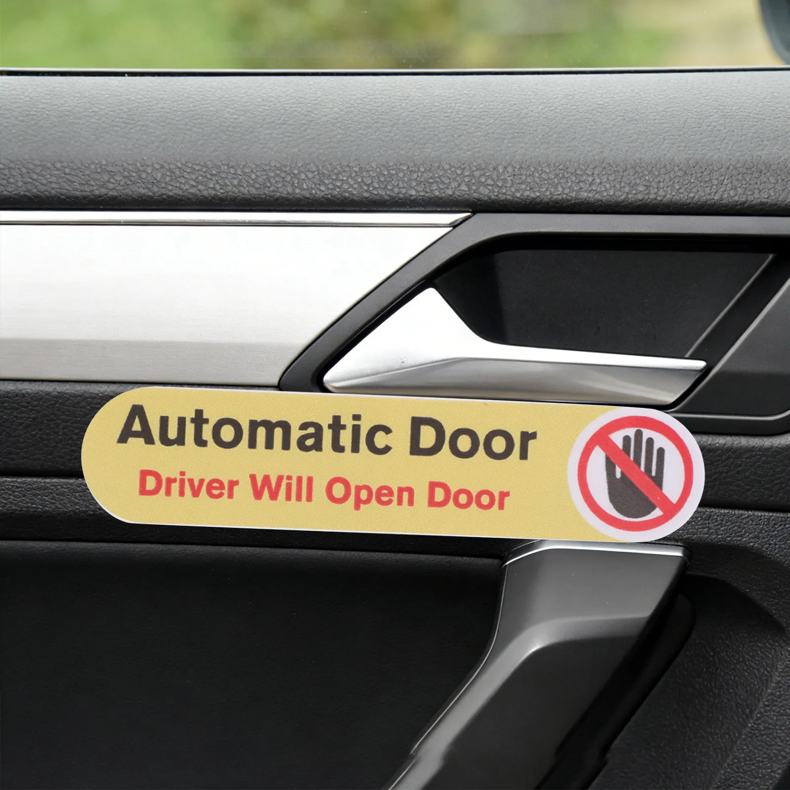 8Pcs Car Door Sticker Driver Operated Automatic Door Safety Decals Waterproof Sunproof Reminder Label for Taxi Van Shuttle Bus