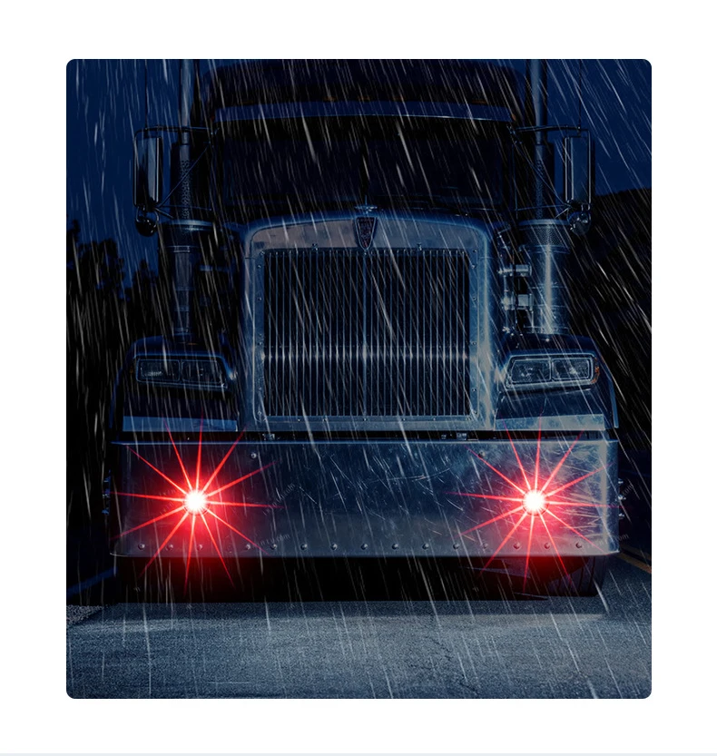 12V Universal LED Flow RGB Multi-color Watermelon Side Clearance Light for Semi Truck Trailer Waterproof Caravan Bus Van Lorry