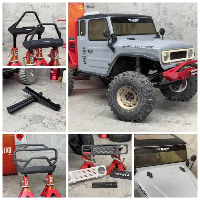 For VP VS4-10 Phoenix 3 Printed Front Bumper Hinge Joints Side Steps Front Grill Direct Fit 1/10 RC Rock Crawler Upgrade Parts