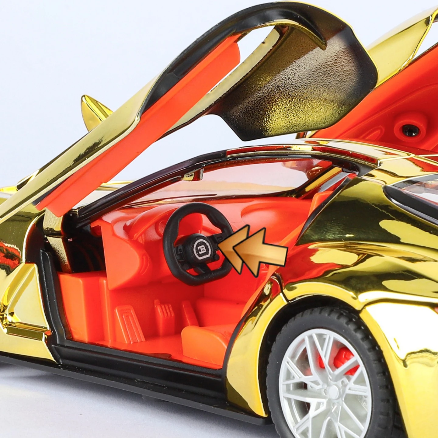 1:24 سيارة رياضية أتلانتيك محاكاة دييكاست سبيكة معدنية نموذج سيارة ضوء الصوت التراجع مجموعة هدايا لعبة أطفال