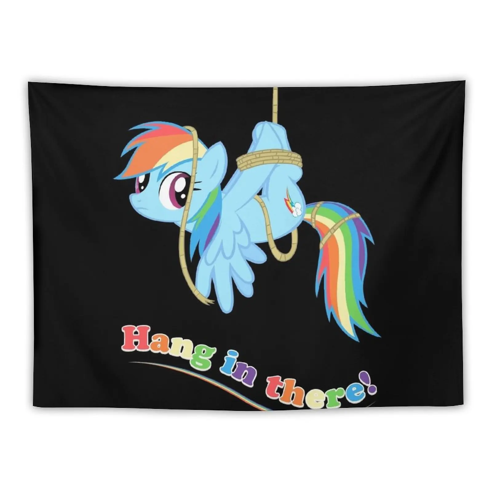 

Hang in there, Pony! Tapestry Cute Tapestry Aesthetic Decoration Bedroom Home And Comfort Decor