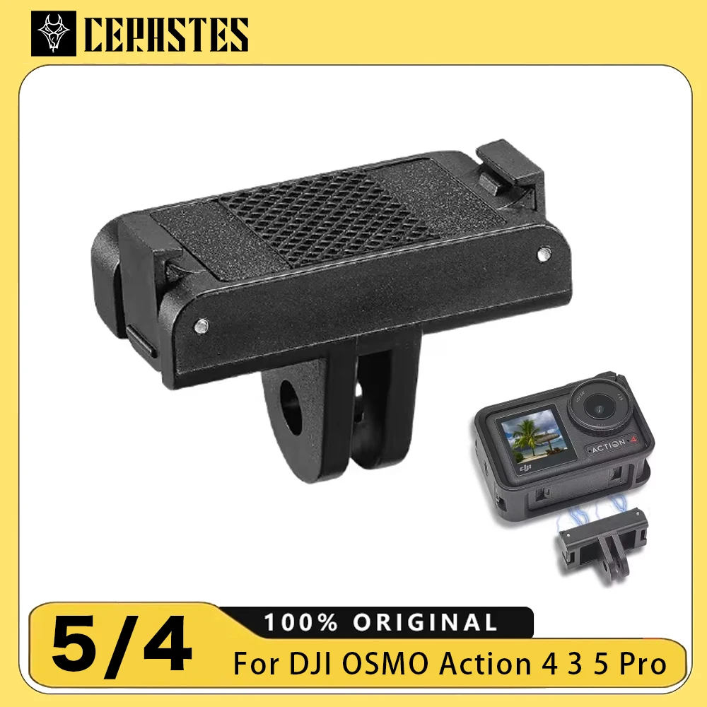 

For DJI OSMO Action 4 3 5 Pro Camera Magnetic Fork Adapter Quick Release Adapter Extension Mount Base Accessories Accessory