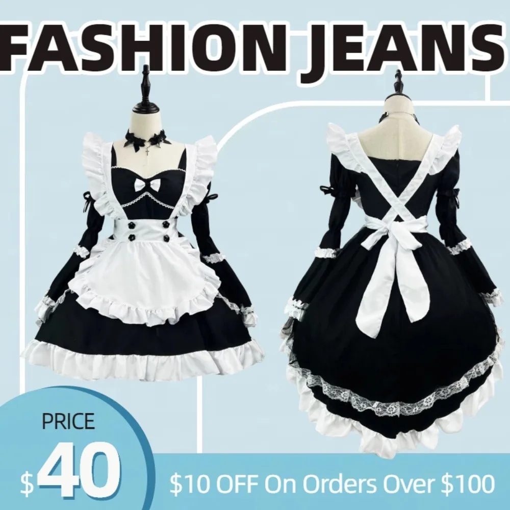 

Lolita Cute Maid Dress COS Halloween Performance Dress Lolita Style Home Dance Maid Dress