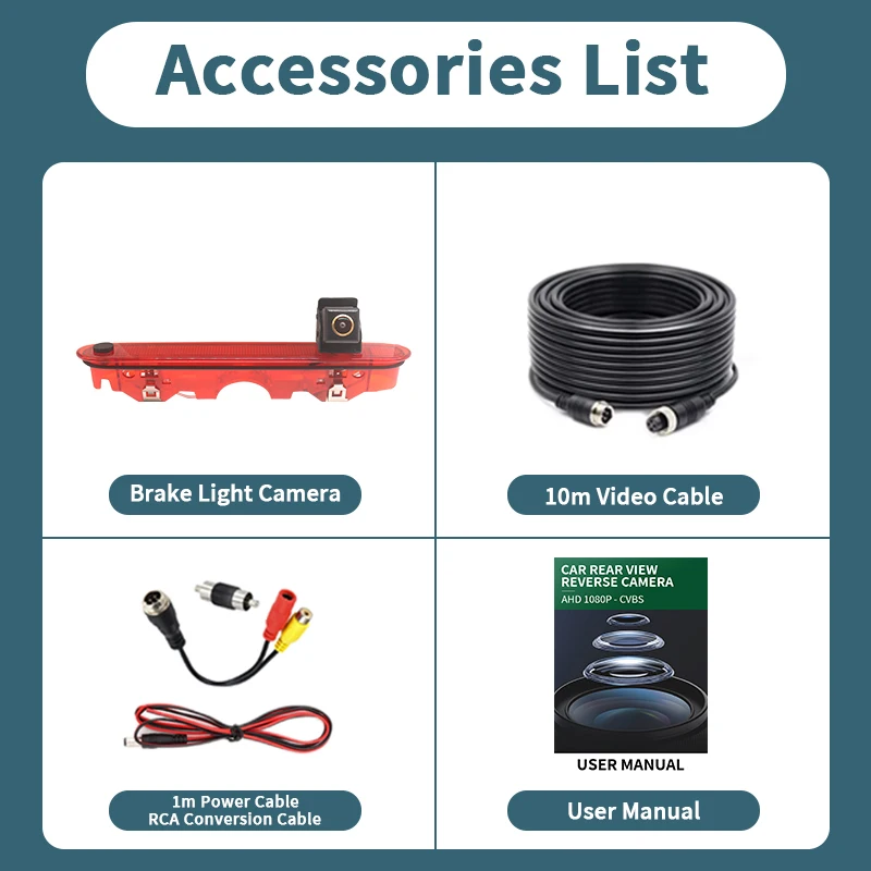 AHD 1080P سيارة الفرامل ضوء كاميرا الرؤية الخلفية لرينو كانجو 2007-2021 مرسيدس بنز سيتان 2012-2021 للرؤية الليلية مقاوم للماء