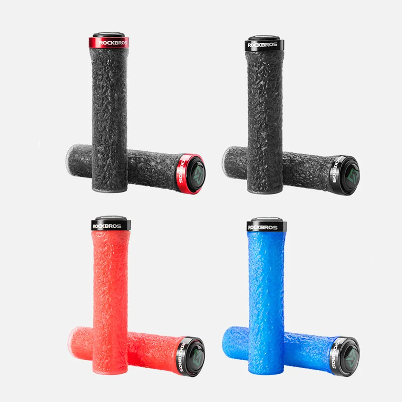 ROCKBROS Bicycle Handlebar Grip MTB Grips Anti-Slip Shock Absorption Handle Cover Mountain Road Bike Grips Bicycle Accessories