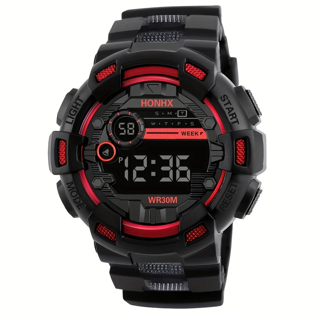 Reloj Digital deportivo para adolescentes, pantalla de fácil lectura, correa de silicona, multifunción, regalo Ideal