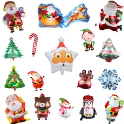 Palloncino natalizio Foil, alce, pupazzo di neve, babbo natale, uomo di pan di zenzero, albero di natale, fiocco di neve, decorazione di buon natale