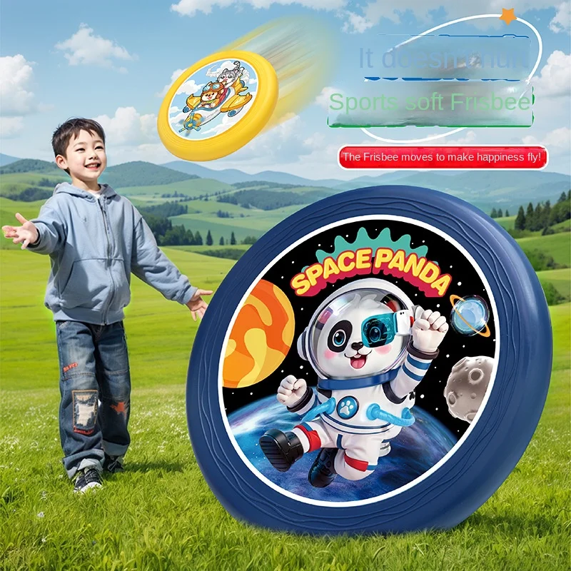 Großhandel Cartoon Kinder soft Frisbee Kindergarten Eltern-Kind Hand werfen Spielzeug Haustier fliegende Untertasse Outdoor-Leistungs sport