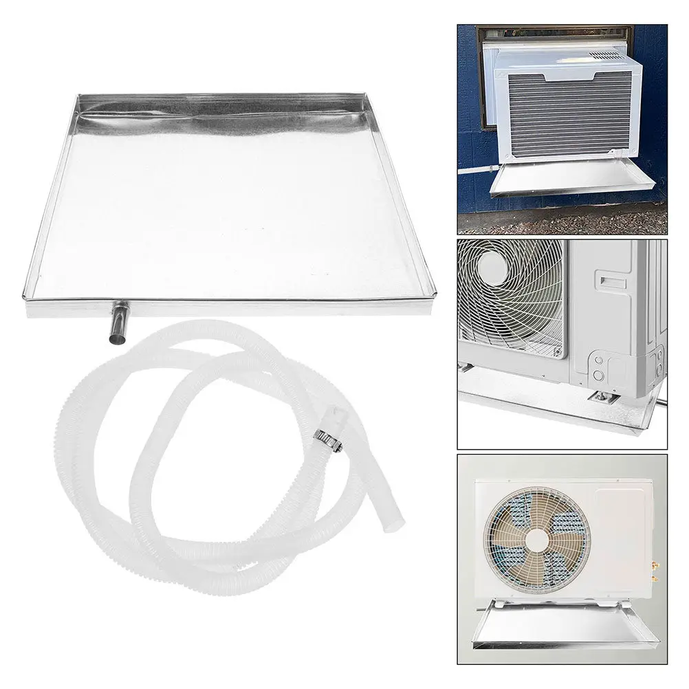 1Set Air Conditioner Drip Tray Square Leak Proof Water Tray Outdoor Unit Drain Pan Portable Unit Accessory Drip Pan