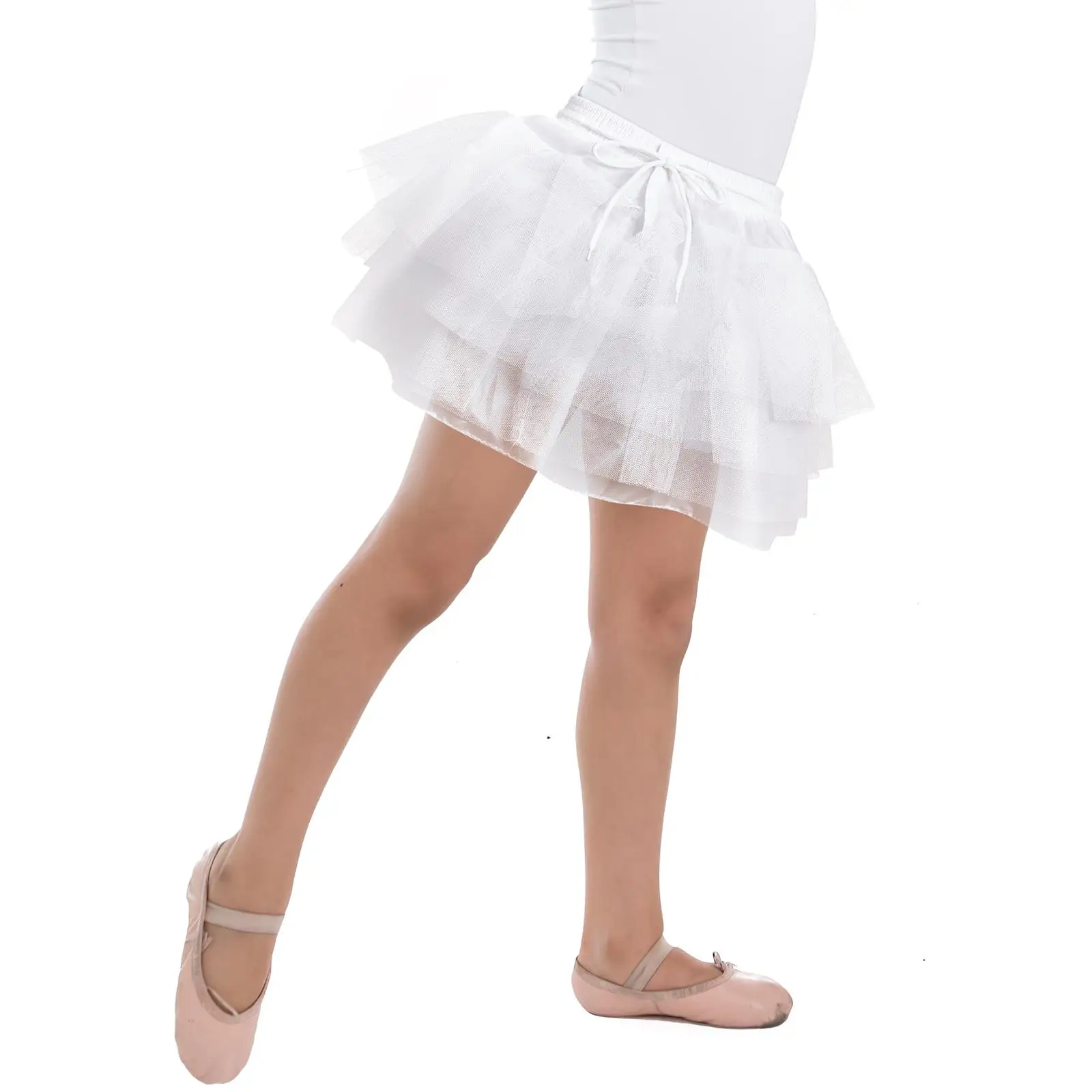 

Princess Pannier Flower Girl Dress Girls Underskirt Short Hoopless Skirt Tutu Support Petticoat Sturdy Durable Cosplay