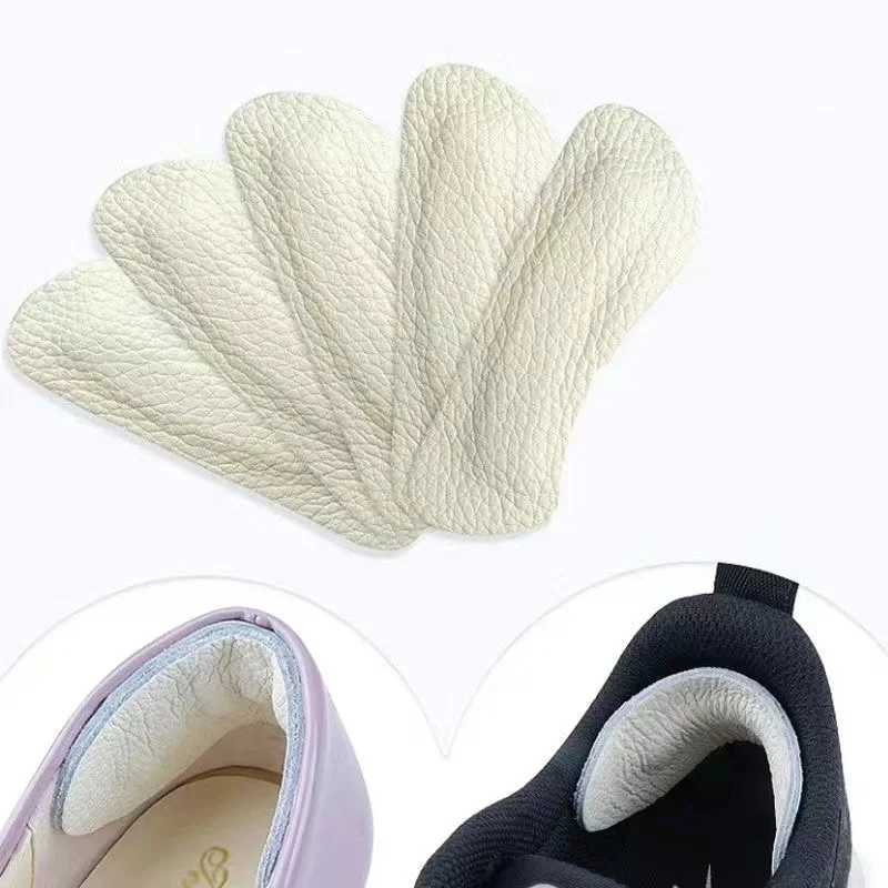 Cowhide Heel Protectors Stickers Sneakers Heels Feet Pads Genuine Leather Non Slip Shoe Pads Foot Pain Relievers Shoes Inserts