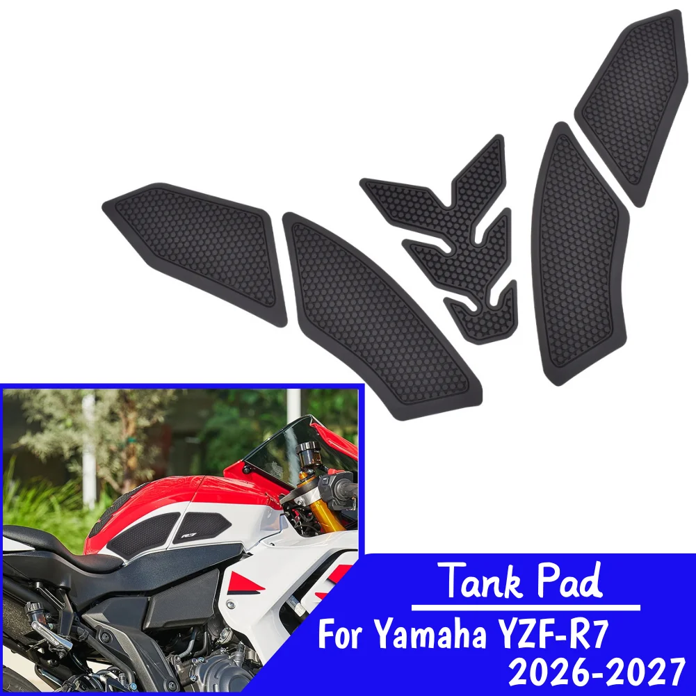 R7 Tank Pad Stickers Gas Protector For Yamaha YZF-R7 2026 2027 YZFR7 Kit Knee Protection Sticker Motorcycle Decals Accessories