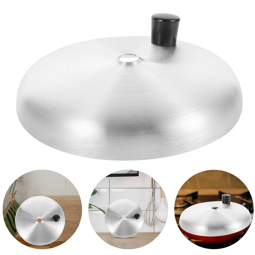 

2Pcs Stainless Steel Pot Lid Heat Resistant Pan Cover for Frying Pan Wok Cookware Kitchen Accessory
